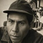Primer plano de Emilio Vargas con gorra oscura, mirando a la cámara